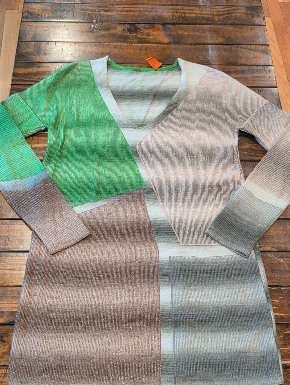 Missoni Shimmer Long Sleeve Lightweight Sweater Dress Wool Cashmere Blend 42/6/M